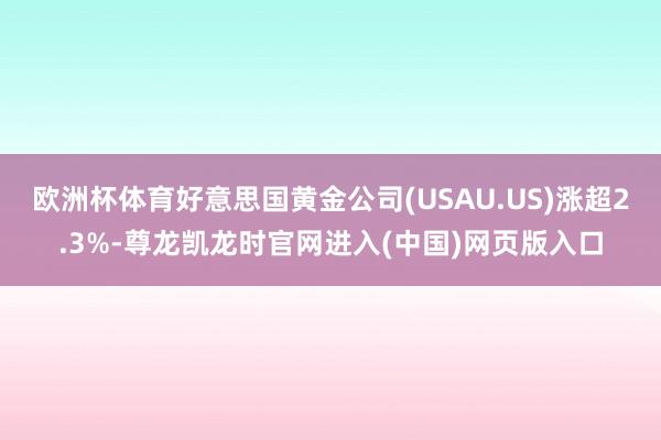 欧洲杯体育好意思国黄金公司(USAU.US)涨超2.3%-尊龙凯龙时官网进入(中国)网页版入口